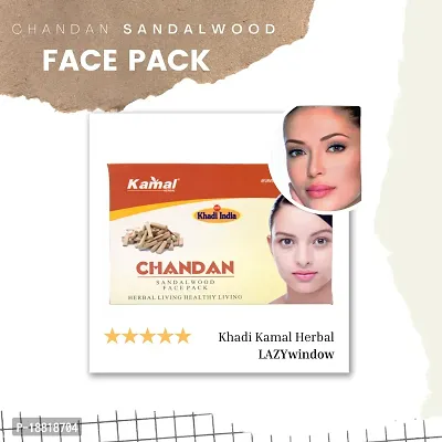 Khadi Kamal Herbal 100% Pure Natural  Organic Chandan Face Pack For Men And Women 100gm by LAZYwindow-thumb4