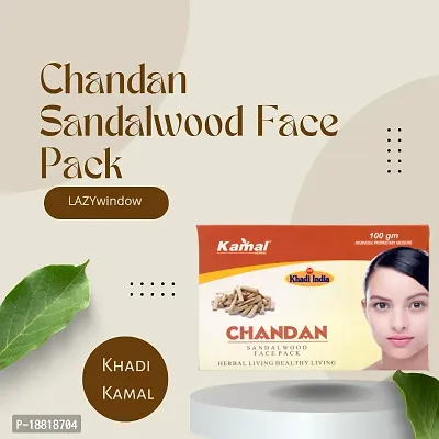 Khadi Kamal Herbal 100% Pure Natural  Organic Chandan Face Pack For Men And Women 100gm by LAZYwindow-thumb3