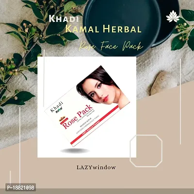 Khadi Kamal Herbal 100% Pure Natural  Organic Rose Face Pack For Men And Women 100gm by LAZYwindow-thumb5