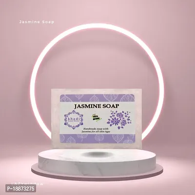 Khadi Kamal Herbal 100% Pure Natural  Organic Jasmine Bathing Soap For Men And Women 125gm by LAZYwindow  Combo Pack-thumb0