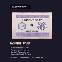 Khadi Kamal Herbal 100% Pure Natural  Organic Jasmeen Bathing Soap For Men And Women 125gm by LAZYwindow  Combo Pack-thumb1