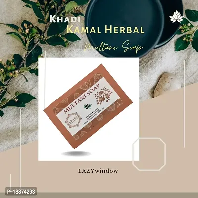 Khadi Kamal Herbal 100% Pure Natural  Organic Multani Bathing Soap For Men And Women 125gm by LAZYwindow  Pack Of 2-thumb3