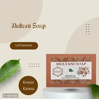 Khadi Kamal Herbal 100% Pure Natural  Organic Multani Bathing Soap For Men And Women 125gm by LAZYwindow  Pack Of 2-thumb4