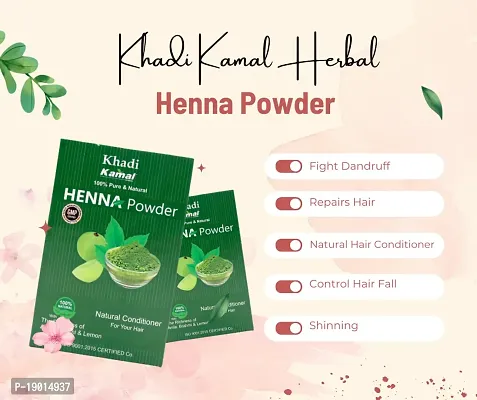 Khadi Kamal Herbal BH+ Brown + BH+ Burgundy + Henna Powder Hair Color  Hair Care for Man and Women, 100% Natural By LAZYwindow-thumb3