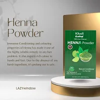 Khadi Kamal Herbal Henna Powder + Henna Powder Pouch + Amla, Reetha, Shikakai (3 in 1 Powder) Hair Color  Hair Care for Man and Women, 100% Natural By LAZYwindow-thumb1