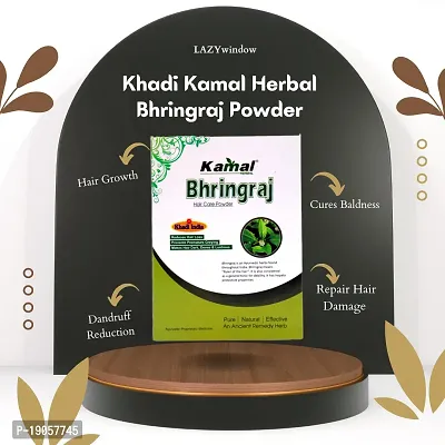 Khadi Kamal Herbal Henna Powder Pouch + Indigo Powder + Bhringraj Powder Hair Color  Hair Care for Man and Women, 100% Natural By LAZYwindow-thumb4
