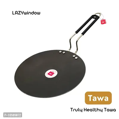 Heavy Iron Tawa with insulated Handle for roti/chapati/paratha 25 cm Dia-thumb0
