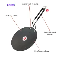 Heavy Iron Tawa with insulated Handle for roti/chapati/paratha 25 cm Dia-thumb3
