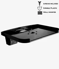 LAZYwindow Black Pvc Set Top Box Stand With 2 Remote Holder-thumb3