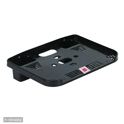 LAZYwindow Black Pvc Set Top Box Stand With 2 Remote Holder-thumb2