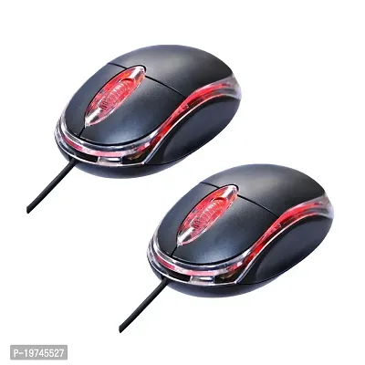 LAZYwindow Optical wired mouse pack of 2