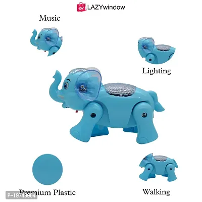 LAZYwindow Premium High Quality Clever Elephent Battery Operated Walking Elephant Funny With Light  Sound Kids-thumb4