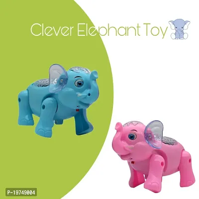 LAZYwindow Premium High Quality Clever Elephent Battery Operated Walking Elephant Funny With Light  Sound Kids-thumb3