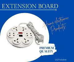 LAZYwindow Premium High Quality Extension Board Round 8+1 with 230cm Wire Length 3 pin-thumb3
