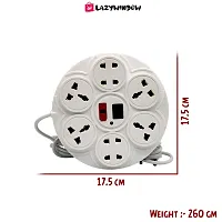 LAZYwindow Premium High Quality Extension Board Round 8+1 with 230cm Wire Length 3 pin-thumb4