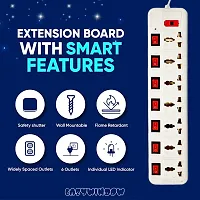 LAZYwindow Premium High Quality Extension Board 7+7 with 230cm Wire Length 3 Pin-thumb1