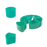 LAZYwindow Multicolor Plastic Round Masala Box Dabba for Keeping Spices | Spice Box for Kitchen | Masala Container | Masala Dabba-thumb1