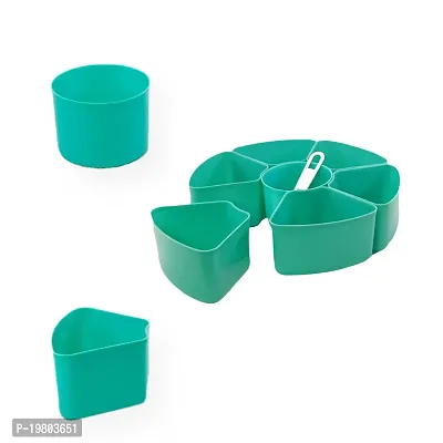 LAZYwindow Multicolor Plastic Round Masala Box Dabba for Keeping Spices | Spice Box for Kitchen | Masala Container | Masala Dabba-thumb2