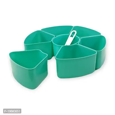 LAZYwindow Multicolor Plastic Round Masala Box Dabba for Keeping Spices | Spice Box for Kitchen | Masala Container | Masala Dabba-thumb3