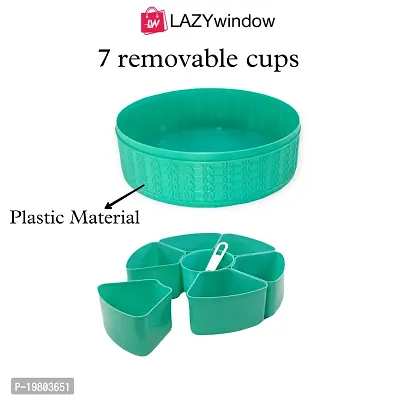 LAZYwindow Multicolor Plastic Round Masala Box Dabba for Keeping Spices | Spice Box for Kitchen | Masala Container | Masala Dabba-thumb5