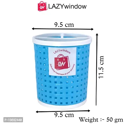 LAZYwindow Plastic Compartment Utensils Holder / Desk Organiser for Multipurpose Combo Pack (Multicolor)-thumb2