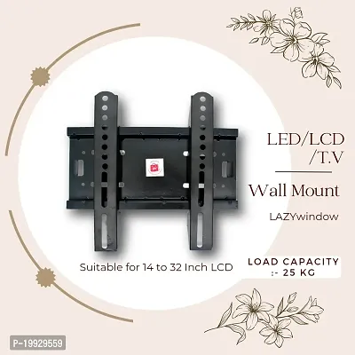 LAZYwindow Premium LED/LCD/T.V Wall Mount Iron Stand for 14 inch to 32 inch LCD  LED TV Fixed TV Mount (Black)-thumb4