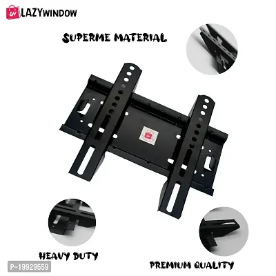 LAZYwindow Premium LED/LCD/T.V Wall Mount Iron Stand for 14 inch to 32 inch LCD  LED TV Fixed TV Mount (Black)-thumb2