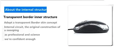 LAZYwindow Optical wired mouse plug  play wired USB optical mouse (USB 2.0, Black)-thumb2