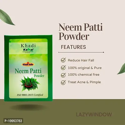 Khadi Kamal Herbal 100% Pure Natural  Organic Neem Patti Powder For Man And Women Hair Growth 100g By LAZYwindow-thumb4