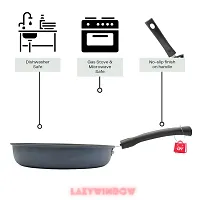 LAZYwindow Premium Quality Nonstick Fry Pan, 22 cm, 1L (Base Gray)-thumb1