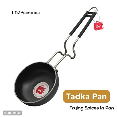 Essential Iron Tadka Pan/Fry Pan with Steel Handle for Kitchen 12cm Diameter-thumb0