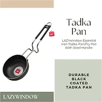 Essential Iron Tadka Pan/Fry Pan with Steel Handle for Kitchen 12cm Diameter-thumb2