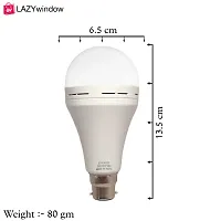 LAZYwindow 12 watt Rechargeable Emergency Inverter LED Bulb Pack of 6-thumb2