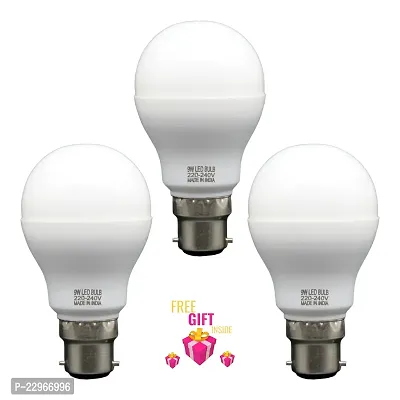 LAZYwindow 9 Watt LED Bulb (Cool Day White) - Pack of 3+Surprise Gift