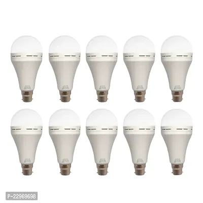 LAZYwindow 12 watt Rechargeable Emergency Inverter LED Bulb Pack of 10