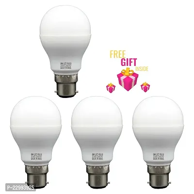 LAZYwindow 9 Watt LED Bulb (Cool Day White) - Pack of 4+Surprise Gift