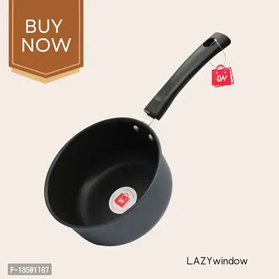 Premium Quality Nonstick Souce Pan, 16 cm, 1.5L Black-thumb0