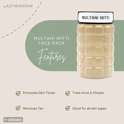 LAZYwindow 100% Pure Natural  Organic Multani Mitti Face Pack For Men And Women 500gm-thumb4