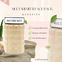 LAZYwindow 100% Pure Natural  Organic Multani Mitti Face Pack For Men And Women 1000gm-thumb2