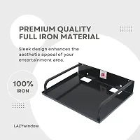 LAZYwindow Premium Iron Set Top Box / Wall Mount Router Stand 23 x 17 (Black).-thumb1