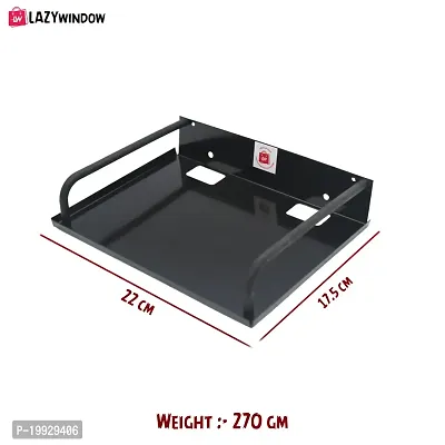 LAZYwindow Premium Iron Set Top Box / Wall Mount Router Stand 23 x 17 (Black).-thumb3