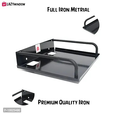 LAZYwindow Premium Iron Set Top Box / Wall Mount Router Stand 23 x 17 (Black).-thumb4