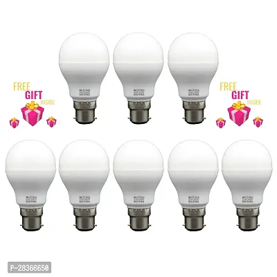 LAZYwindow 9 Watt LED Bulb (Cool Day White) - Pack of 8+Surprise Gift-thumb0