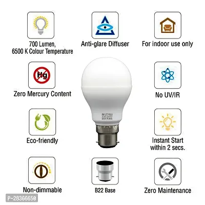 LAZYwindow 9 Watt LED Bulb (Cool Day White) - Pack of 8+Surprise Gift-thumb5