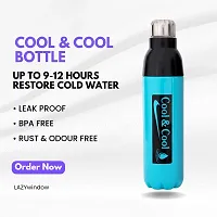 Stylish Plastic Insulated Water Bottle 1000 ml Pack of 5-thumb3