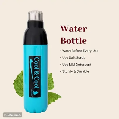 Stylish Plastic Insulated Water Bottle 1000 ml Pack of 5-thumb5