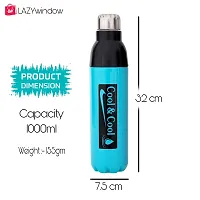 Stylish Plastic Insulated Water Bottle 1000 ml Pack of 5-thumb2