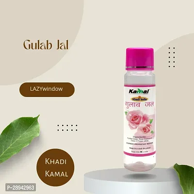 Khadi Kamal Herbal 100% Pure Natural  Organic Gulab Jal For Men And Women for Makeup Remover And All Skin Type 120ml by LAZYwindow-thumb5