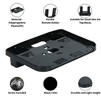 LAZYwindow Black Pvc Set Top Box Stand With 2 Remote Holder-thumb1