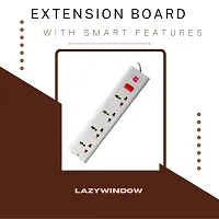 LAZYwindow Premium Extension Board 4+1 Push Switch with 230cm Wire Length 3 Pin-thumb1